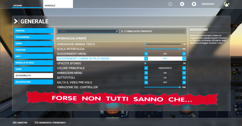 Suggerimenti in Cabina